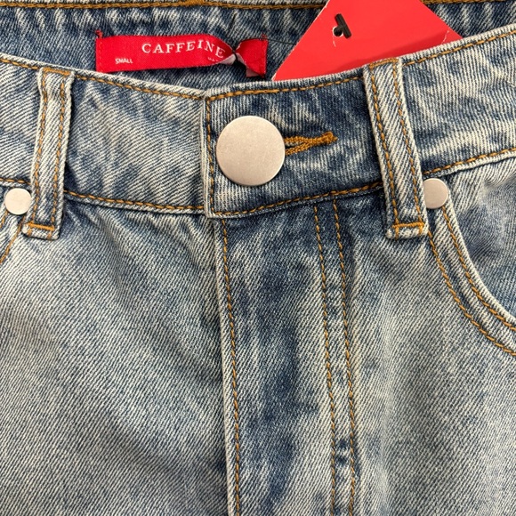 Distressed Denim Mini Skirt - Picture 2 of 4